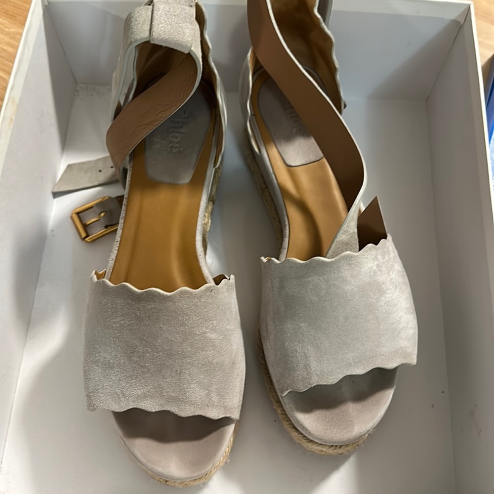 Chloe lauren espadrille wedges sandals.